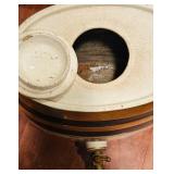 LL - Antique English Whiskey Barrel Dispenser - Black & Gold with WHISKY Label