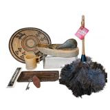 UL - Vintage Wood Duck Decoy,Vintage Caramel Glass Mug, Vintage Nigerian Hausa Basket and More