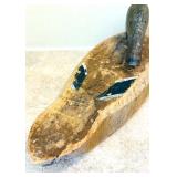 UL - Vintage Wood Duck Decoy,Vintage Caramel Glass Mug, Vintage Nigerian Hausa Basket and More