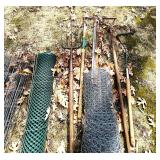 Gardening Helpers: Wire Mesh Rolls, Tomato Cage, Garden Fork & Rakes