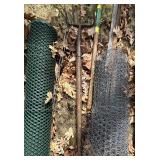 Gardening Helpers: Wire Mesh Rolls, Tomato Cage, Garden Fork & Rakes