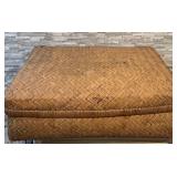 LL - Blanket Woven Storage Basket - Natural Beige & Brown Stripes