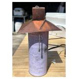 O - Copper Tiki Torches - Diamond Pattern Lantern Heads (Lot of 5)