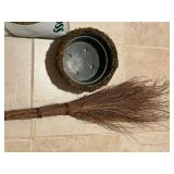 LS - Aqua Globes 2-Pack Hand-Blown Glass Watering Globes, Spanish Moss, 35-inch Long Decor