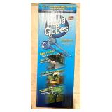 LS - Aqua Globes 2-Pack Hand-Blown Glass Watering Globes, Spanish Moss, 35-inch Long Decor