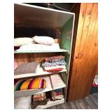 LS - Vintage Storage Cabinet 19x39x65 in with Fabrics, Linens & Bedding