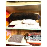 LS - Vintage Storage Cabinet 19x39x65 in with Fabrics, Linens & Bedding