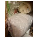 LS - Vintage Storage Cabinet 19x39x65 in with Fabrics, Linens & Bedding