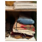 LS - Vintage Storage Cabinet 19x39x65 in with Fabrics, Linens & Bedding