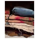 LS - Vintage Storage Cabinet 19x39x65 in with Fabrics, Linens & Bedding