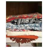 LS - Vintage Storage Cabinet 19x39x65 in with Fabrics, Linens & Bedding