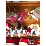 LL - Christmas Decor Lot - Stockings, Snowmen, Reindeer & Mini Tree