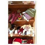 LL - Christmas Decor Lot - Stockings, Snowmen, Reindeer & Mini Tree