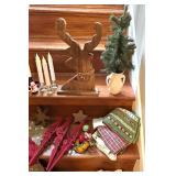 LL - Christmas Decor Lot - Stockings, Snowmen, Reindeer & Mini Tree