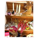 LL - Christmas Decor Lot - Stockings, Snowmen, Reindeer & Mini Tree