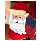 LL - Christmas Decor Lot - Stockings, Snowmen, Reindeer & Mini Tree