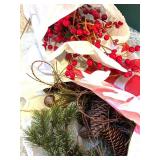 LL - Christmas Decor Lot - Stockings, Snowmen, Reindeer & Mini Tree