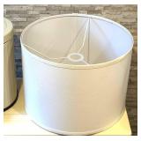 LL - White Drum Lampshade 10x14 in - Pedal Trash Can