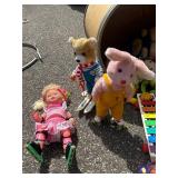 G - Vintage Toys Collection - Baby Rollerblade Doll, Rainbow Xylophone, Longboard & Snorkel Gear