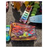 G - Vintage Toys Collection - Baby Rollerblade Doll, Rainbow Xylophone, Longboard & Snorkel Gear