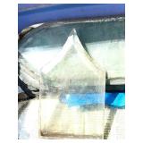 G - Vintage Cut Glass Pieces - Beveled Panes, Longest 16 in - Assorted Fragments