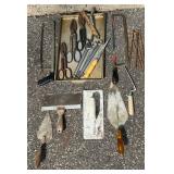G - Assorted Hand Tools & Masonry Tools - Pliers, Scissors, Saws, Chisels