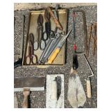 G - Assorted Hand Tools & Masonry Tools - Pliers, Scissors, Saws, Chisels