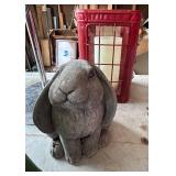 G - Vintage Lamp with Metal Wire Basket & Red Lantern, Cookie Tin & Rabbit Figurine