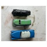 G - Tootsietoy Vintage Tin Toy Cars - Red 7 in Car, Greyhound Bus, & More (Lot of 8)