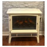 LL - Twin-Star Cream Electric Fireplace in w/ Remote (DFI-5018-04)