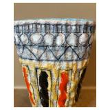 DR -Vintage Fratelli Fancioullacci Italian Blue and Orange Vase