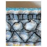 DR -Vintage Fratelli Fancioullacci Italian Blue and Orange Vase