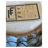 DR -Vintage Fratelli Fancioullacci Italian Blue and Orange Vase