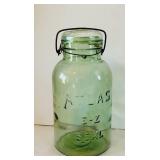 DR -Vintage Atlas E-Z Seal & Ball Mason 9-Inch Blue Glass Jars (Lot of 3)
