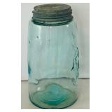 DR -Vintage Atlas E-Z Seal & Ball Mason 9-Inch Blue Glass Jars (Lot of 3)