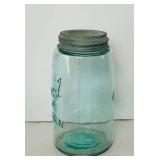 DR -Vintage Atlas E-Z Seal & Ball Mason 9-Inch Blue Glass Jars (Lot of 3)