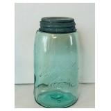 DR -Vintage Atlas E-Z Seal & Ball Mason 9-Inch Blue Glass Jars (Lot of 3)