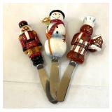 DR - Pottery Barn Snowflake Plate; The Original Red Plate (Germany); JOY Deer Tile; Star Dish; Vase; Cake Stand; 3 Spreader Knives (Lot of 8)