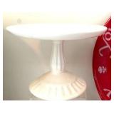 DR - Pottery Barn Snowflake Plate; The Original Red Plate (Germany); JOY Deer Tile; Star Dish; Vase; Cake Stand; 3 Spreader Knives (Lot of 8)