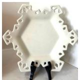 DR - Pottery Barn Snowflake Plate; The Original Red Plate (Germany); JOY Deer Tile; Star Dish; Vase; Cake Stand; 3 Spreader Knives (Lot of 8)