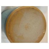 DR - Two Aqua Pottery Vases - Round Globe Vase & Tall Cylindrical Jar with Lid