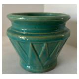 DR - Two Vintage McCoy Planters including a Sunburst Planter and Aqua Trivet