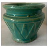 DR - Two Vintage McCoy Planters including a Sunburst Planter and Aqua Trivet