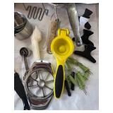 Two Large Stainless Steel Mixing Bowls with Utensils - Silver Kitchenware