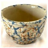 UL - Two Vintage Spongeware Bowls including a Vintage Red Wing Sponge Ware Bowl