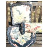 S - Vintage Floral Pillows & Covers with Fringe (Lot of 5)
