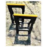 O - Sawhorse Pair - 31 in High, Plastic with Yellow Tops