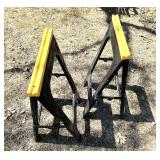 O - Sawhorse Pair - 31 in High, Plastic with Yellow Tops