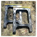O - Sawhorse Pair - 31 in High, Plastic with Yellow Tops