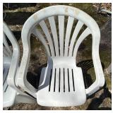 O - Two White Resin Chairs (Lot of 2)
